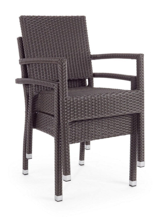 Set di 4 sedie da giardino Astoni Marrone (6)