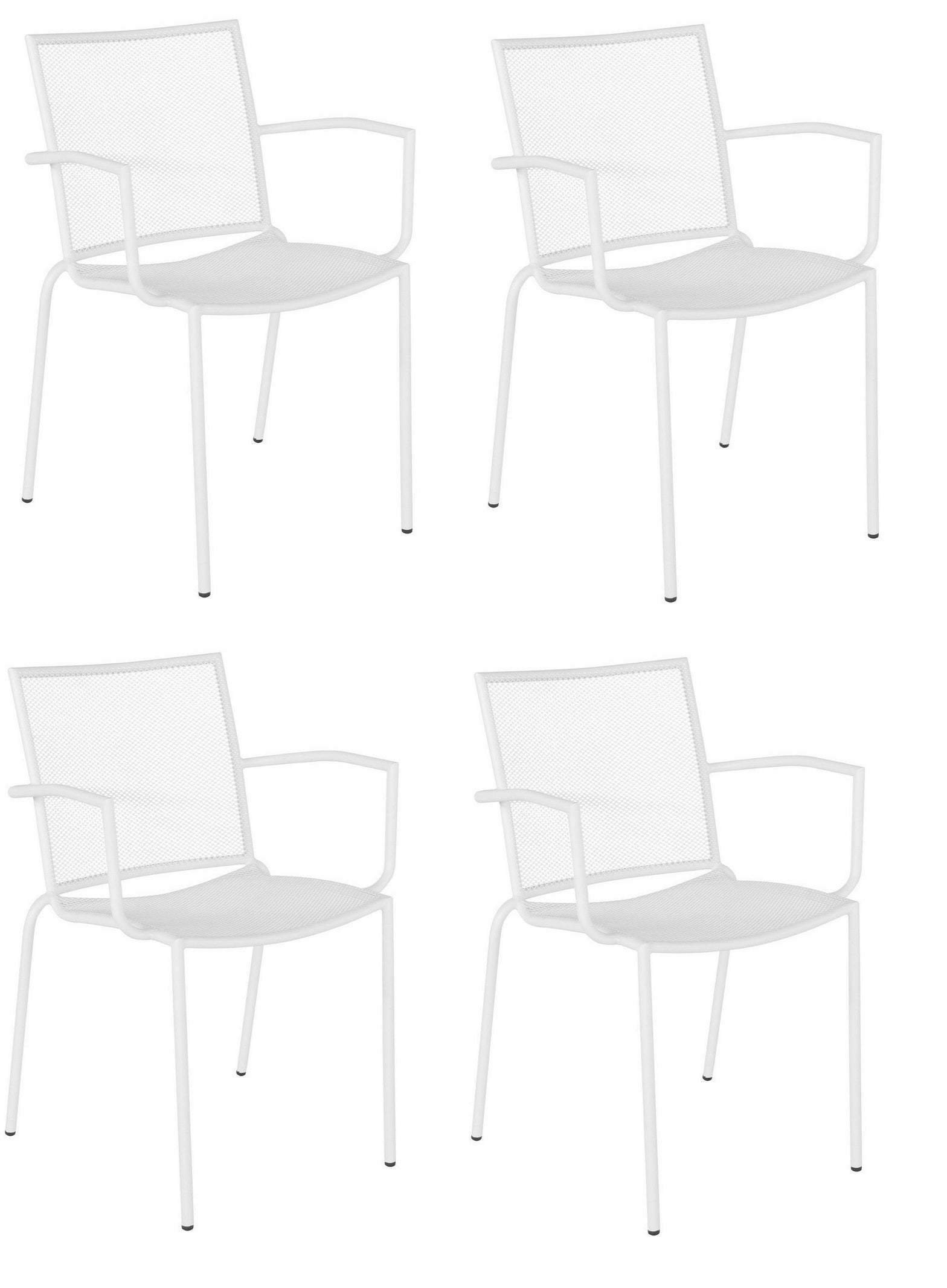 Set di 4 sedie da giardino Circle I Bianco