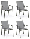 Set di 4 sedie da giardino Cruise Grigio