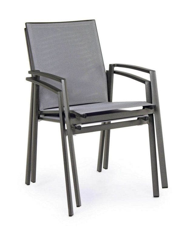 Set di 4 sedie da giardino Cruise Grigio (7)