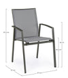 Set di 4 sedie da giardino Cruise Grigio (9)