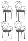 Set di 4 sedie da giardino Etienne Antracite