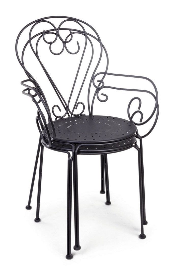 Set di 4 sedie da giardino Etienne Antracite (7)