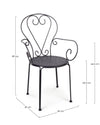 Set di 4 sedie da giardino Etienne Antracite (8)