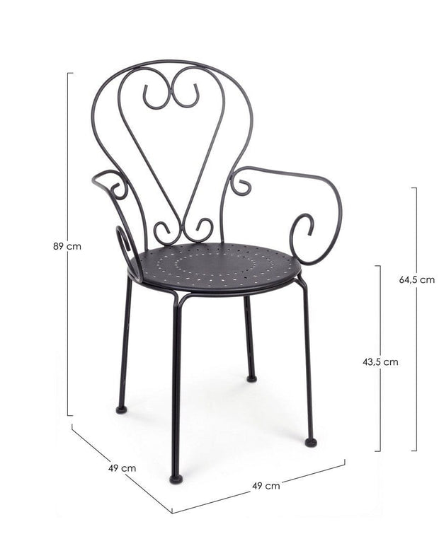 Set di 4 sedie da giardino Etienne Antracite (8)