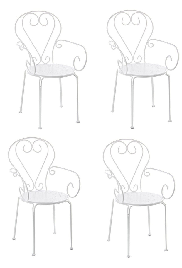 Set di 4 sedie da giardino Etienne Bianco