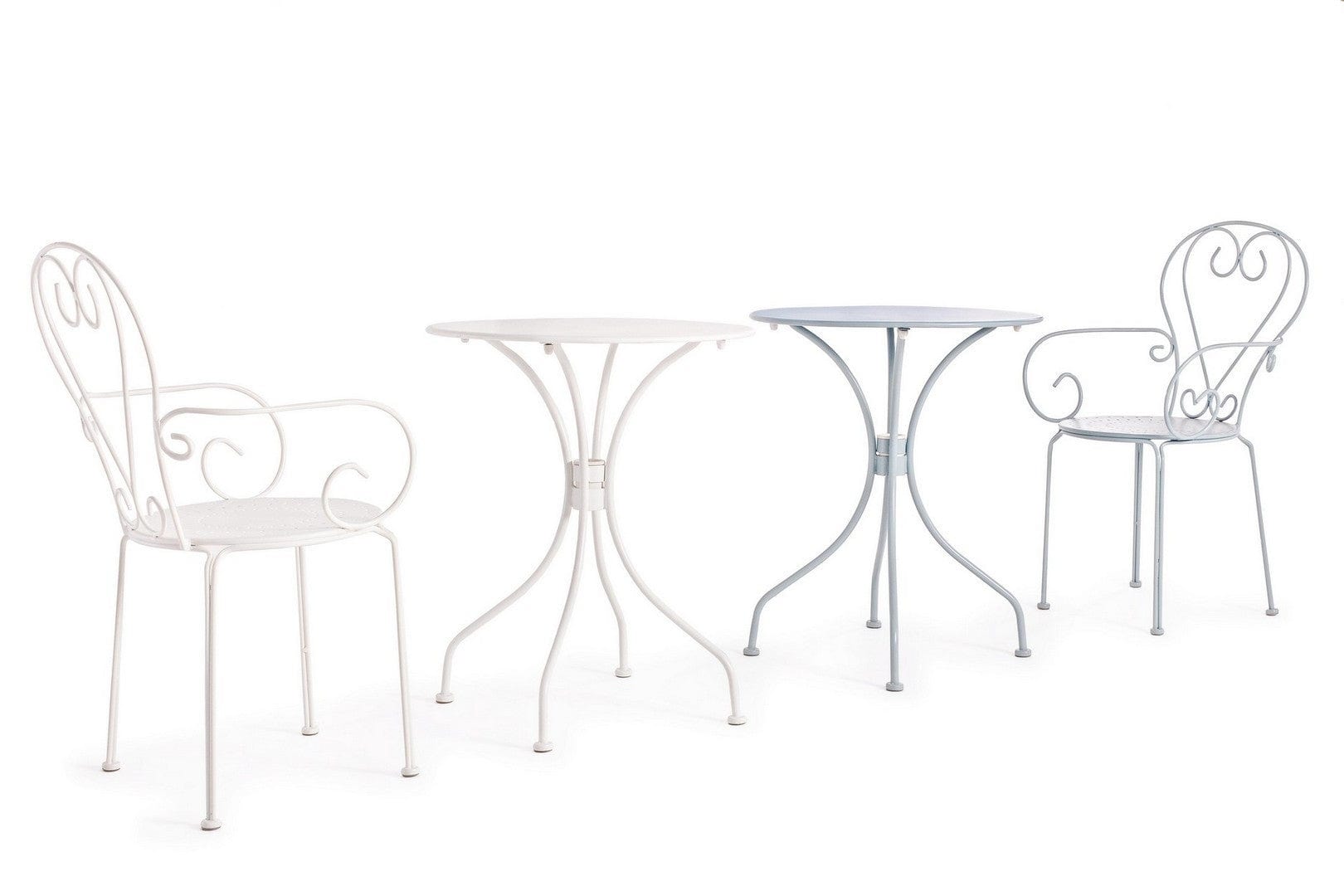 Set di 4 sedie da giardino Etienne Bianco (3)
