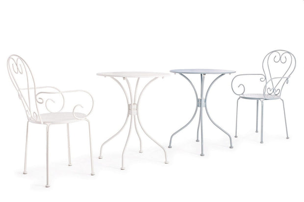 Set di 4 sedie da giardino Etienne Bianco (3)