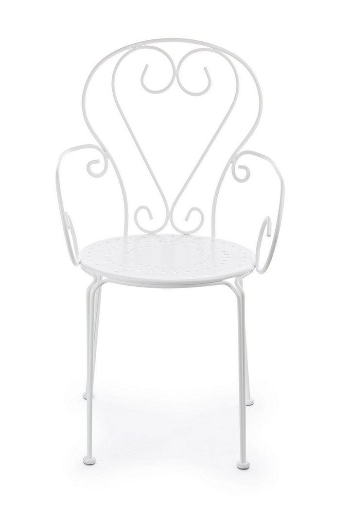 Set di 4 sedie da giardino Etienne Bianco (4)