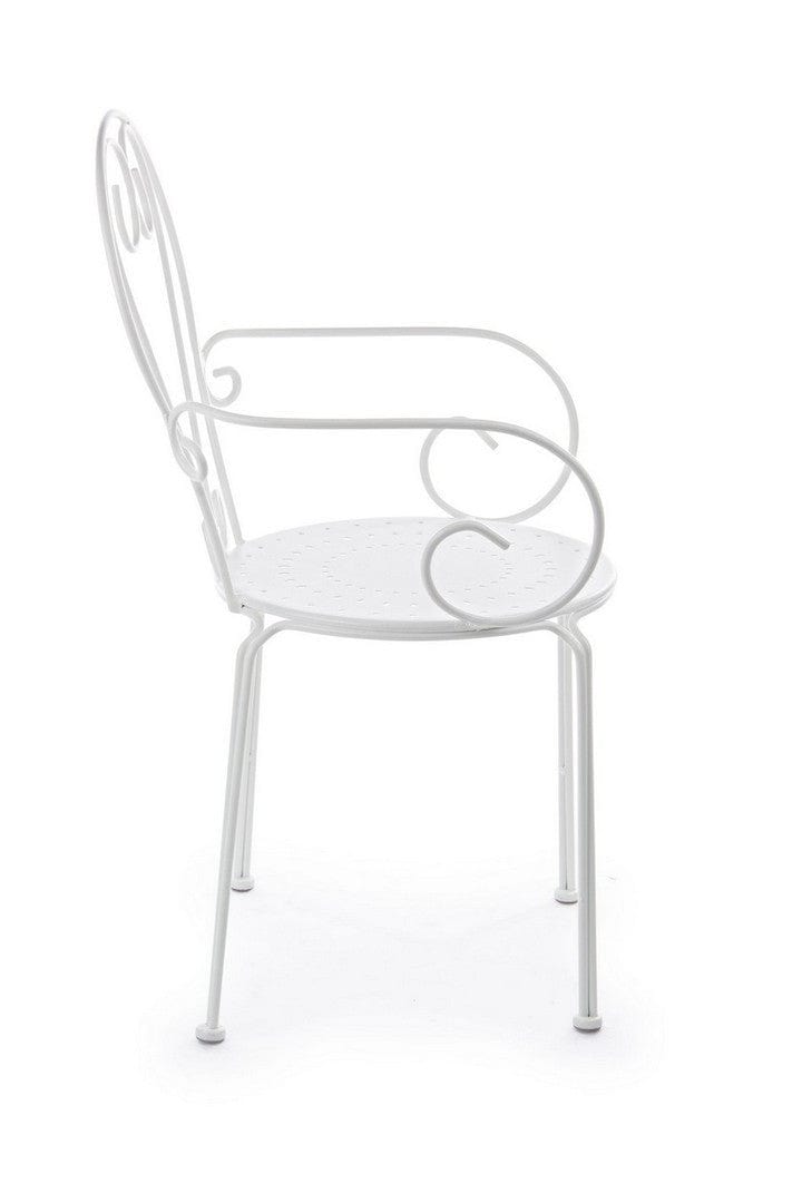 Set di 4 sedie da giardino Etienne Bianco (5)