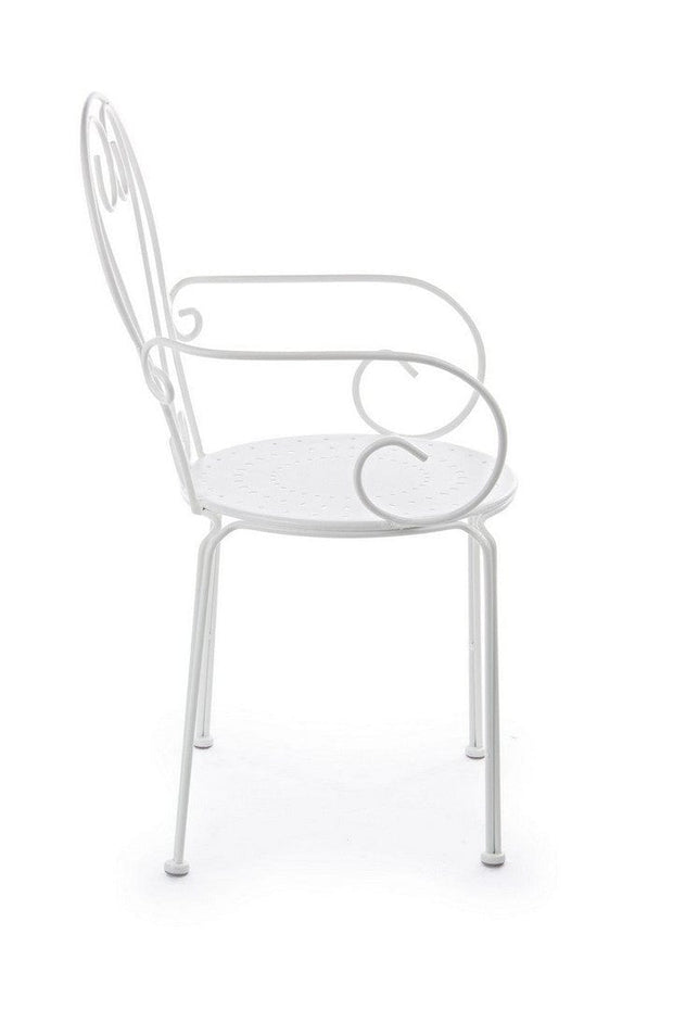 Set di 4 sedie da giardino Etienne Bianco (5)