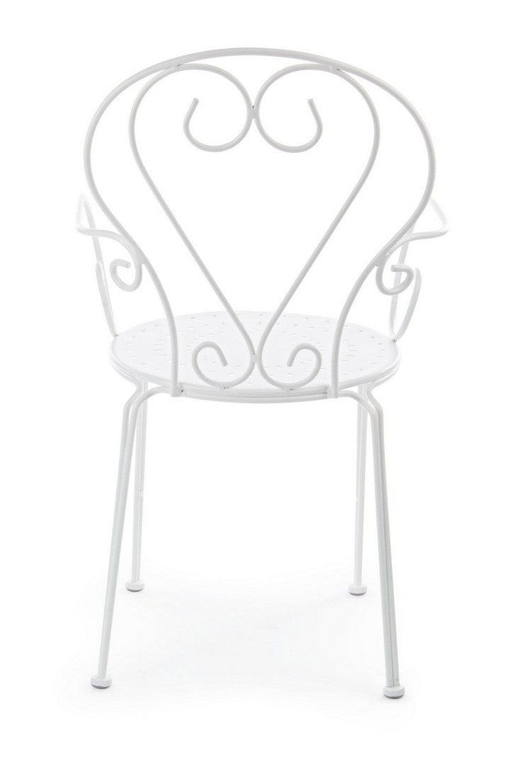 Set di 4 sedie da giardino Etienne Bianco (6)