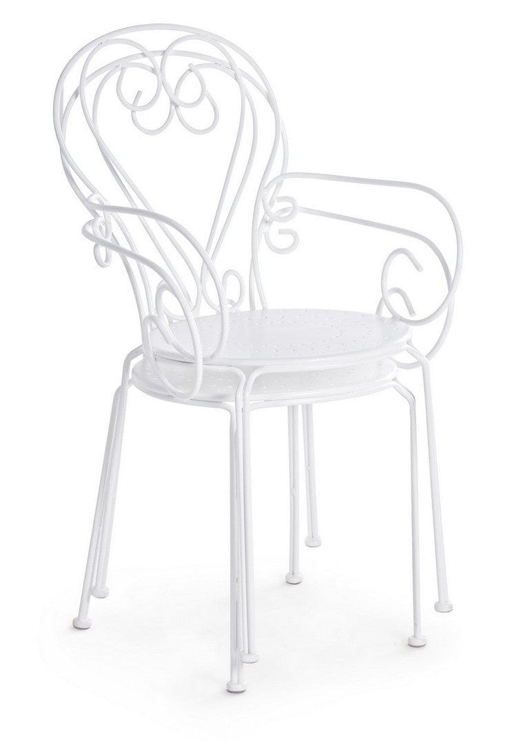 Set di 4 sedie da giardino Etienne Bianco (7)