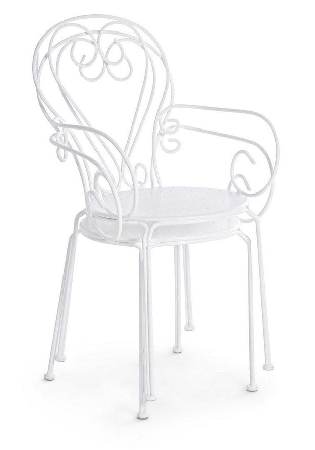 Set di 4 sedie da giardino Etienne Bianco (7)