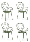 Set di 4 sedie da giardino Etienne Verde