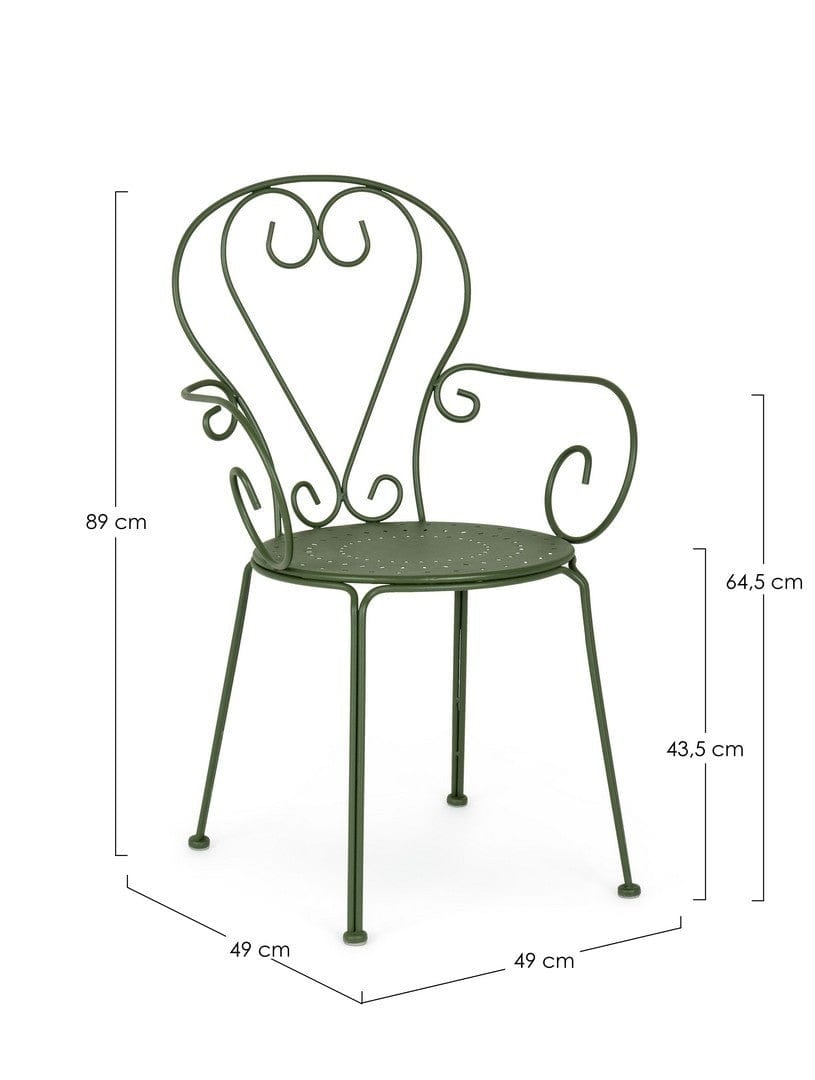 Set di 4 sedie da giardino Etienne Verde (8)