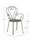 Set di 4 sedie da giardino Etienne Verde (8)
