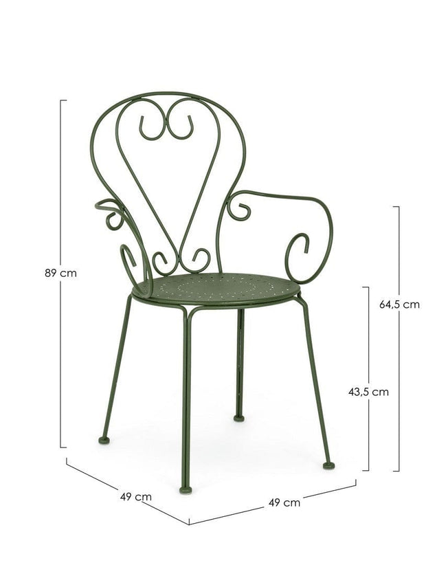 Set di 4 sedie da giardino Etienne Verde (8)