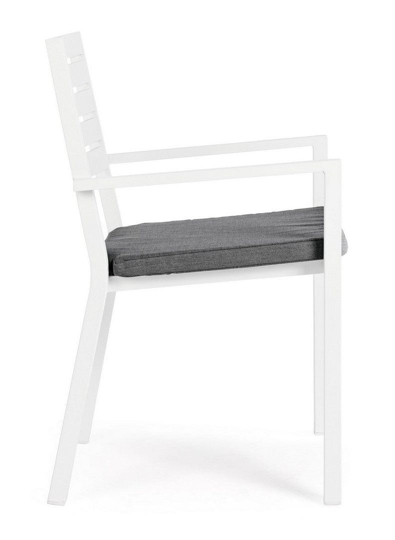 Set di 4 sedie da giardino Helina Bianco (5)