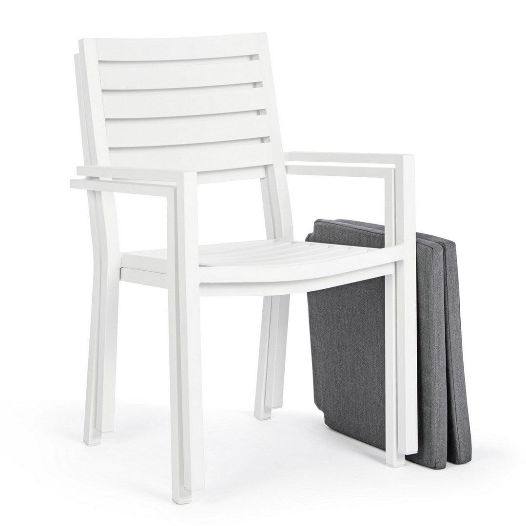 Set di 4 sedie da giardino Helina Bianco (8)