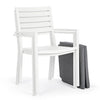 Set di 4 sedie da giardino Helina Bianco (8)
