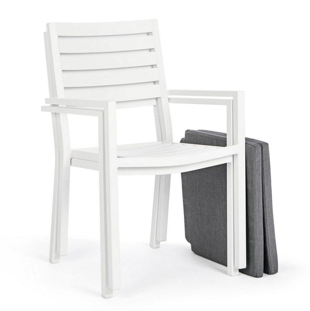 Set di 4 sedie da giardino Helina Bianco (8)