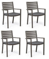 Set di 4 sedie da giardino Helina Cappuccino