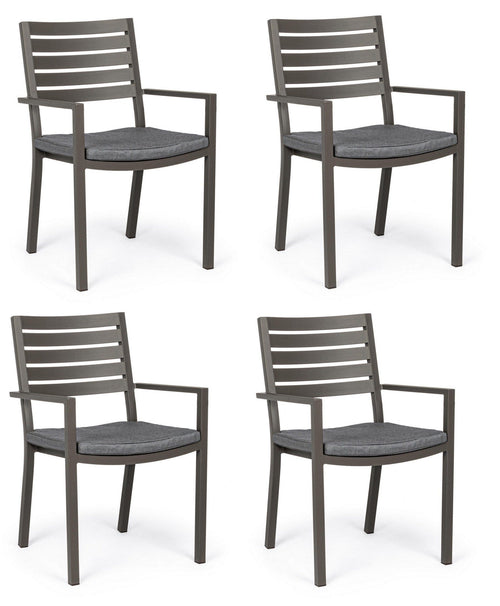 Set di 4 sedie da giardino Helina Cappuccino