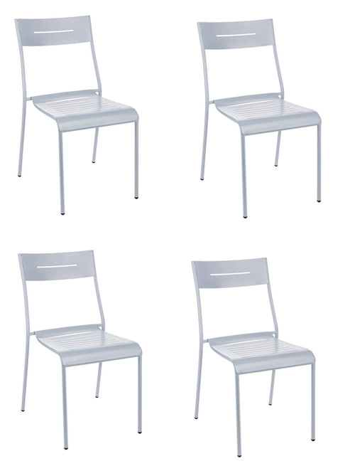 Set di 4 sedie da giardino Issy Blu