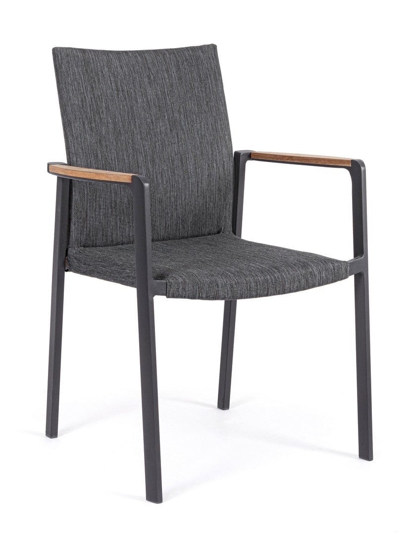 Set di 4 sedie da giardino Jalisco Grigio (3)