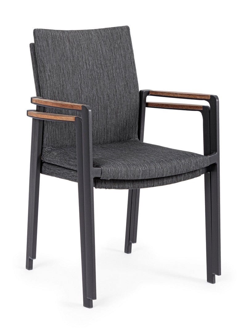 Set di 4 sedie da giardino Jalisco Grigio (7)