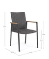 Set di 4 sedie da giardino Jalisco Grigio (10)
