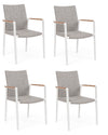 Set di 4 sedie da giardino Jalisco Grigio