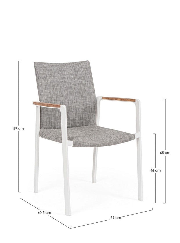 Set di 4 sedie da giardino Jalisco Grigio (10)