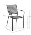 Set di 4 sedie da giardino Jodie Antracite (7)