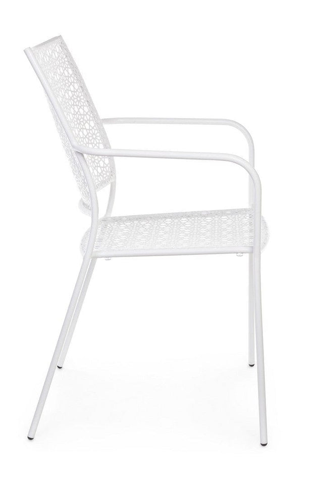 Set di 4 sedie da giardino Jodie Bianco (4)