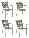 Set di 4 sedie da giardino Kelsie Verde