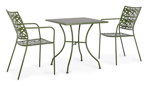 Set di 4 sedie da giardino Kelsie Verde (1)