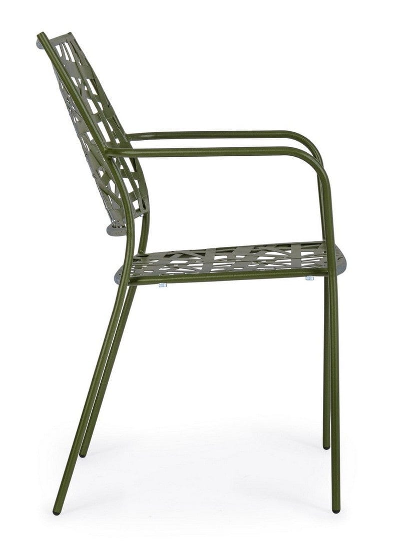 Set di 4 sedie da giardino Kelsie Verde (5)