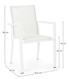 Set di 4 sedie da giardino Konnor Bianco (13)