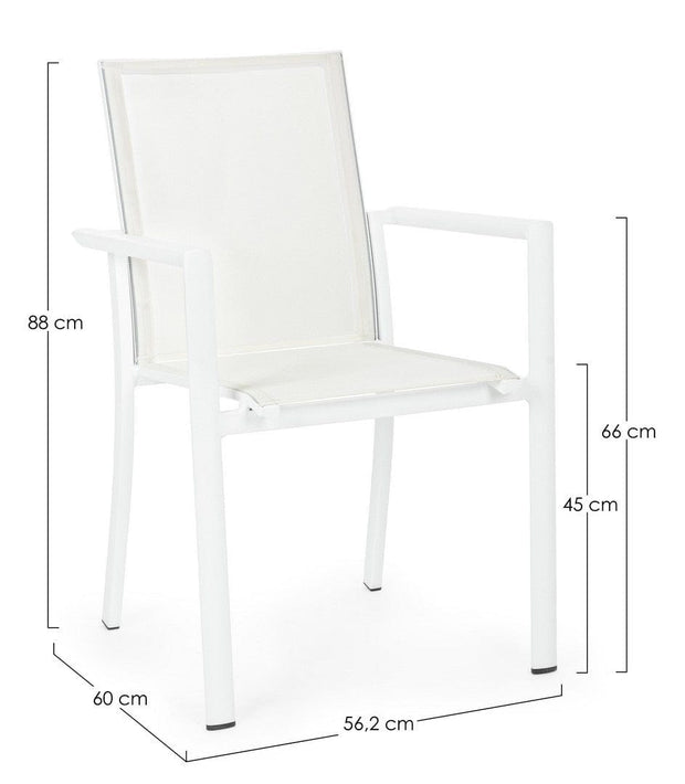 Set di 4 sedie da giardino Konnor Bianco (13)