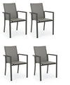 Set di 4 sedie da giardino Konnor Grigio
