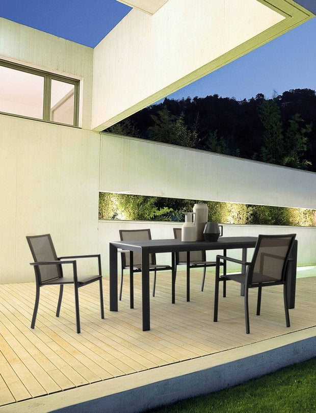 Set di 4 sedie da giardino Konnor Grigio (1)