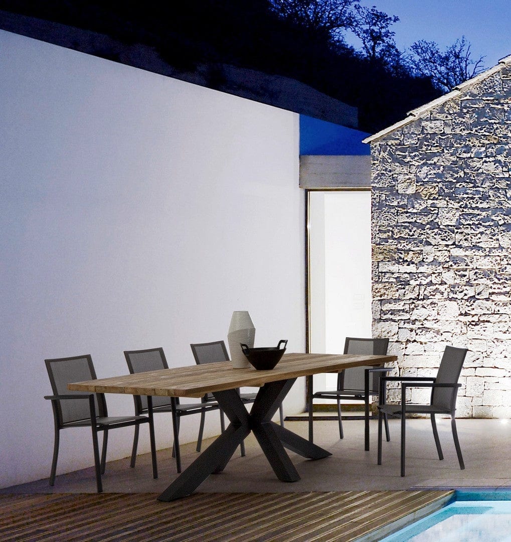 Set di 4 sedie da giardino Konnor Grigio (4)