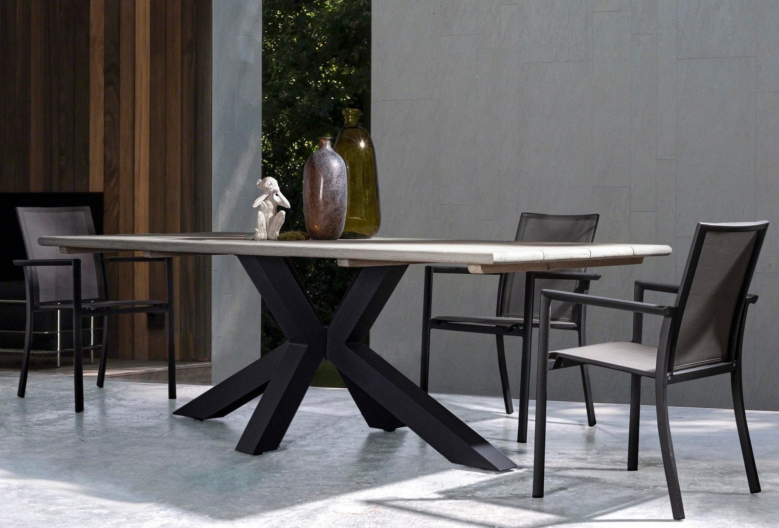 Set di 4 sedie da giardino Konnor Grigio (8)