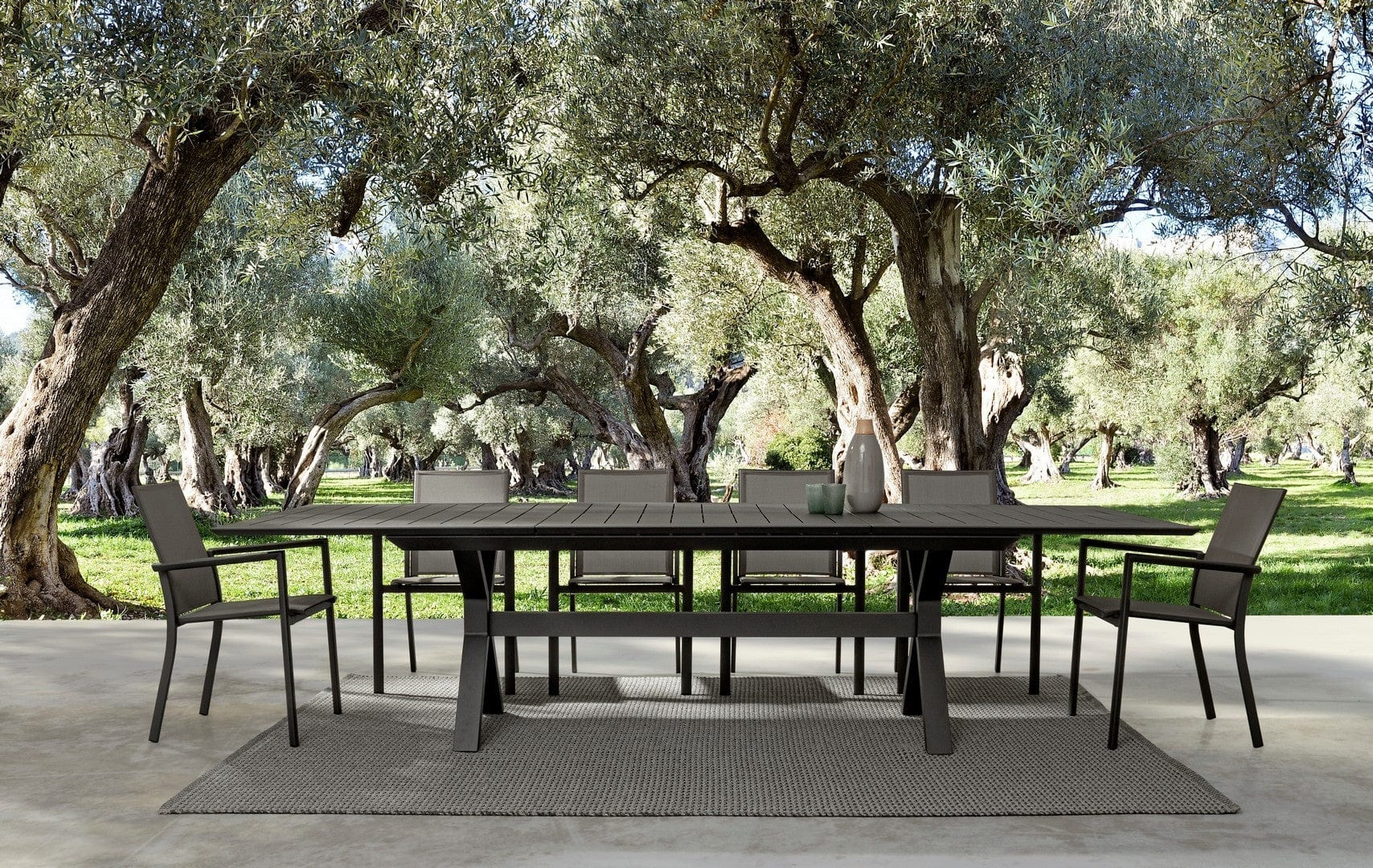 Set di 4 sedie da giardino Konnor Grigio (9)