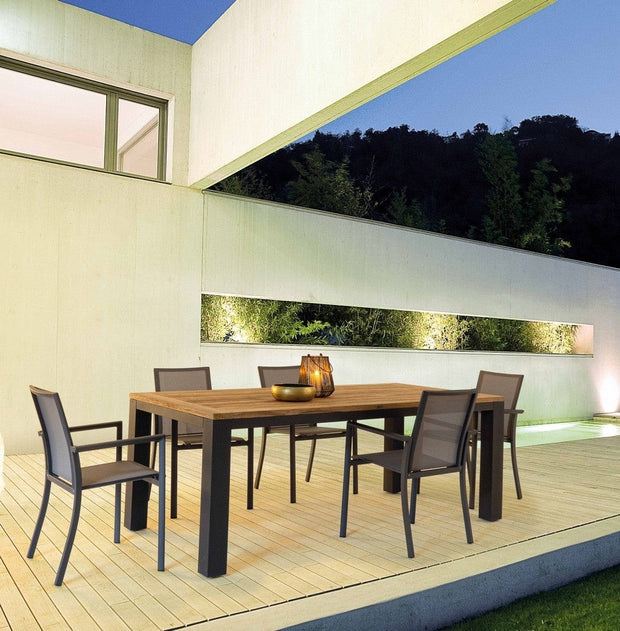 Set di 4 sedie da giardino Konnor Grigio (10)