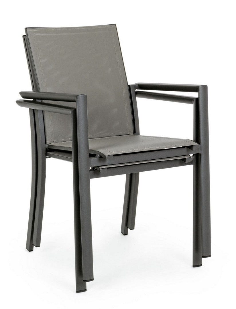 Set di 4 sedie da giardino Konnor Grigio (16)