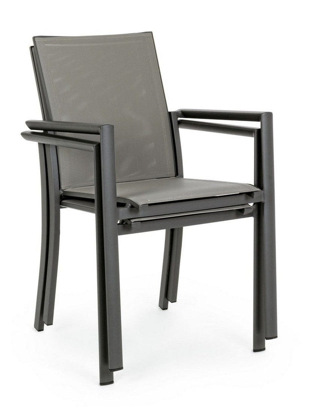 Set di 4 sedie da giardino Konnor Grigio (16)