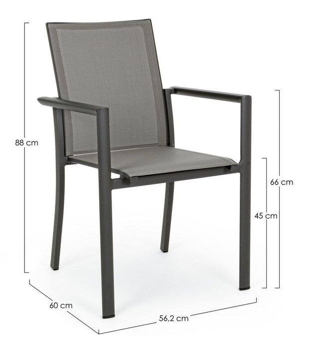 Set di 4 sedie da giardino Konnor Grigio (17)
